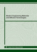 Cover: Modern Engineering Materials and Efficient Technologies - Trans Tech Publications Ltd
