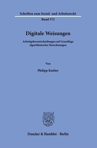 Abbildung von: Digitale Weisungen. - Duncker & Humblot