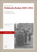 Cover: Politische Reden 1919-1933 - Franz Steiner Verlag