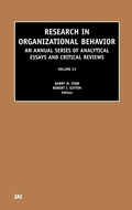 Cover: Research in Organizational Behavior: Volume 23 - JAI Press Inc.
