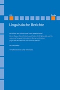 Cover: Linguistische Berichte Heft 270 - Buske, H