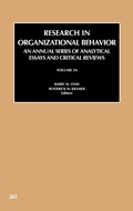 Cover: Research in Organizational Behavior: Volume 24 - JAI Press Inc.