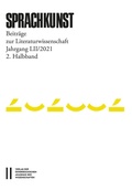 Cover: Sprachkunst - Beitr&auml;ge zur Literaturwissenschaft, Jahrgang LII/2021, 2. Halbband - Verlag der &ouml;sterreichischen Akademie der Wissenschaften