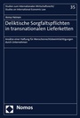 Cover: Deliktische Sorgfaltspflichten in transnationalen Lieferketten - Nomos