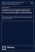Cover: Deliktische Sorgfaltspflichten in transnationalen Lieferketten - Nomos