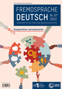 Abbildung von: Fremdsprache Deutsch - - Heft 67 (2022): Kooperative Lernszenarien - Erich Schmidt Verlag