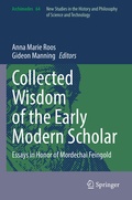 Cover: Collected Wisdom of the Early Modern Scholar - Springer