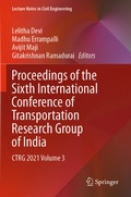 Cover: Proceedings of the Sixth International Conference of Transportation Research Group of India - Springer