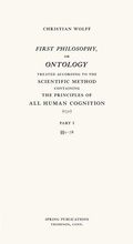Cover: First Philosophy, or Ontology - Spring Publications Inc