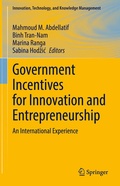 Cover: Government Incentives for Innovation and Entrepreneurship - Springer