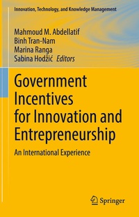 Abbildung von: Government Incentives for Innovation and Entrepreneurship - Springer