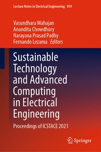 Enlarge image Cover: Sustainable Technology and Advanced Computing in Electrical Engineering - Springer