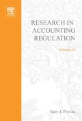 Cover: Research in Accounting Regulation - JAI Press