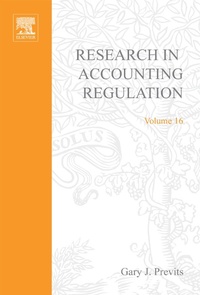 Abbildung von: Research in Accounting Regulation - JAI Press