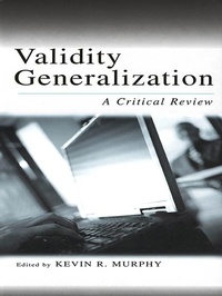 Enlarge image Cover: Validity Generalization - Psychology Press Ltd