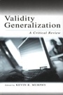 Cover: Validity Generalization - Psychology Press Ltd