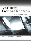 Cover: Validity Generalization - Psychology Press Ltd