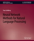 Cover: Neural Network Methods for Natural Language Processing - Springer