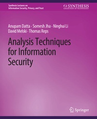 Enlarge image Cover: Analysis Techniques for Information Security - Springer