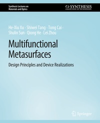 Enlarge image Cover: Multifunctional Metasurfaces - Springer