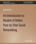 Cover: An Introduction to Models of Online Peer-to-Peer Social Networking - Springer