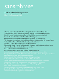 Enlarge image Cover: sans phrase - ça-ira-Verlag