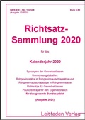 Cover: Richtsatz-Sammlung 2020 - Leitfaden