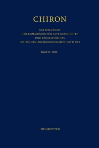 Abbildung von: Chiron / 2022 - De Gruyter