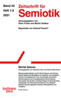 Cover: Zeitschrift f&uuml;r Semiotik / Mental Spaces - Stauffenburg