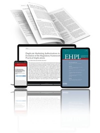 Abbildung von: European Health & Pharmaceutical Law Review (EHPL) - Lexxion