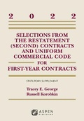 Cover: Selections from the Restatement (Second) Contracts and Uniform Commercial Code for First-Year Contracts - Aspen Publishing