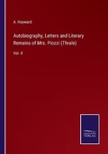 Cover: Autobiography, Letters and Literary Remains of Mrs. Piozzi (Thrale) - Salzwasser-Verlag