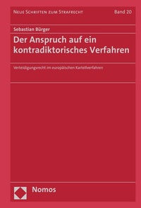 Abbildung von: Der Anspruch auf ein kontradiktorisches Verfahren - Nomos