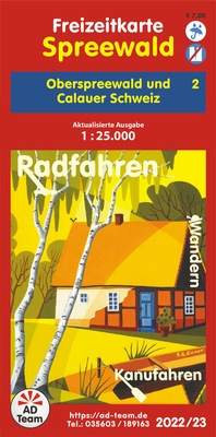 Abbildung von: Freizeitkarte Spreewald - 2 (Ausgabe 2022/23) - AD-Team