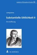 Cover: Substantielle Sittlichkeit II - Academia
