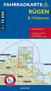 Abbildung von: Fahrradkarte Rügen & Hiddensee - grünes herz