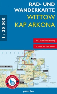 Abbildung von: Rad- und Wanderkarte Wittow, Kap Arkona - grünes herz