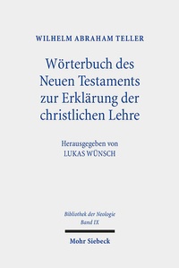 Abbildung von: Wörterbuch des Neuen Testaments zur Erklärung der christlichen Lehre - Mohr Siebeck
