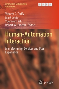 Enlarge image Cover: Human-Automation Interaction - Springer