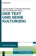 Cover: Der Text und seine Kultur(en) - De Gruyter