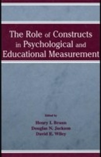 Enlarge image Cover: The Role of Constructs in Psychological and Educational Measurement - Routledge