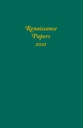 Cover: Renaissance Papers 2021 - De Gruyter