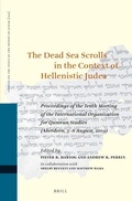 Cover: The Dead Sea Scrolls in the Context of Hellenistic Judea - Brill