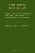 Cover: A History of Russian Law - Martinus Nijhoff