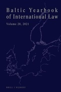 Cover: Baltic Yearbook of International Law, Volume 20 (2021) - Martinus Nijhoff