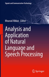 Enlarge image Cover: Analysis and Application of Natural Language and Speech Processing - Springer