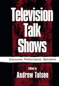 Cover: Television Talk Shows - Routledge