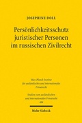 Abbildung von: Persoenlichkeitsschutz juristischer Personen im russischen Zivilrecht - Mohr Siebeck