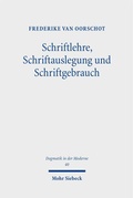 Cover: Schriftlehre, Schriftauslegung und Schriftgebrauch - Mohr Siebeck