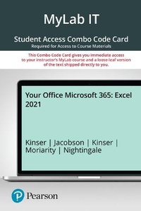 Enlarge image Cover: Your Office Excel 2021 -- MyLab IT with Pearson eText + Print Combo Access Code - Pearson Education (US)
